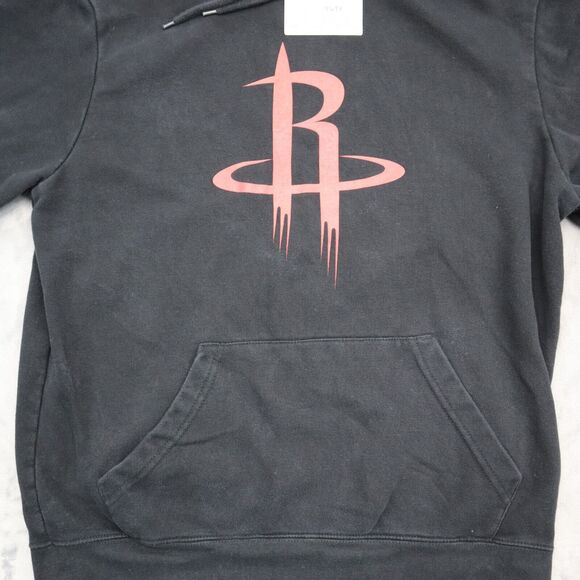 Houston Rocket Sweater Men M Black NBA Fleece Comfy Front Pocket Hooded Pullover - Picture 2 of 16